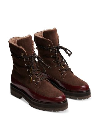 Women's Charente Fleece Lined Leather Lugged Sole Boots