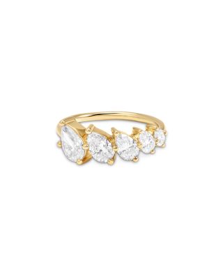 Adina Reyter 14K Yellow Gold Graduated Pear Shaped Lab Grown Diamond Ring