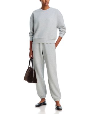 Ceramic Fleece Oversized Crewneck Sweatshirt & Fleece Boyfriend Jogger Sweatpants