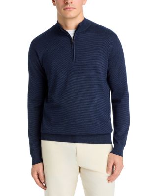 Canton Stripe Quarter Zip Sweater