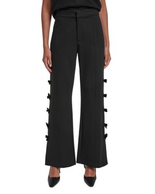 Bow Trim Detail Relaxed Fit Pants