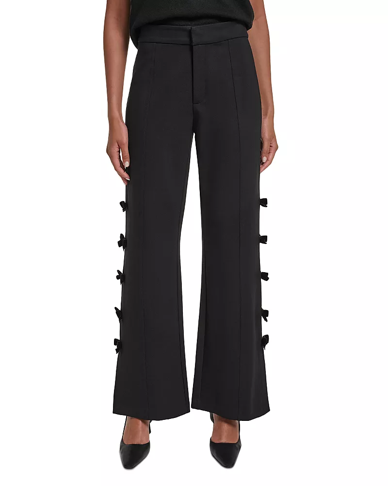 Karl Lagerfeld Paris Bow Trim Detail Relaxed Fit Pants