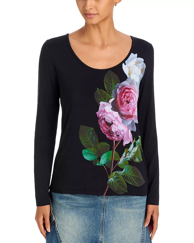 Johnny Was The Janie Favorite Long Sleeve Scoop Neck Tee