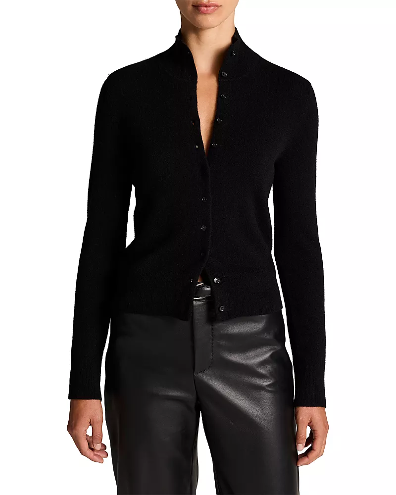 Vince Wool & Cashmere Turtleneck Cardigan