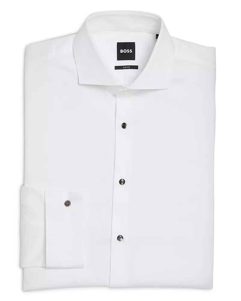 Boss Hank Collar Tux Slim Fit Dress Shirt