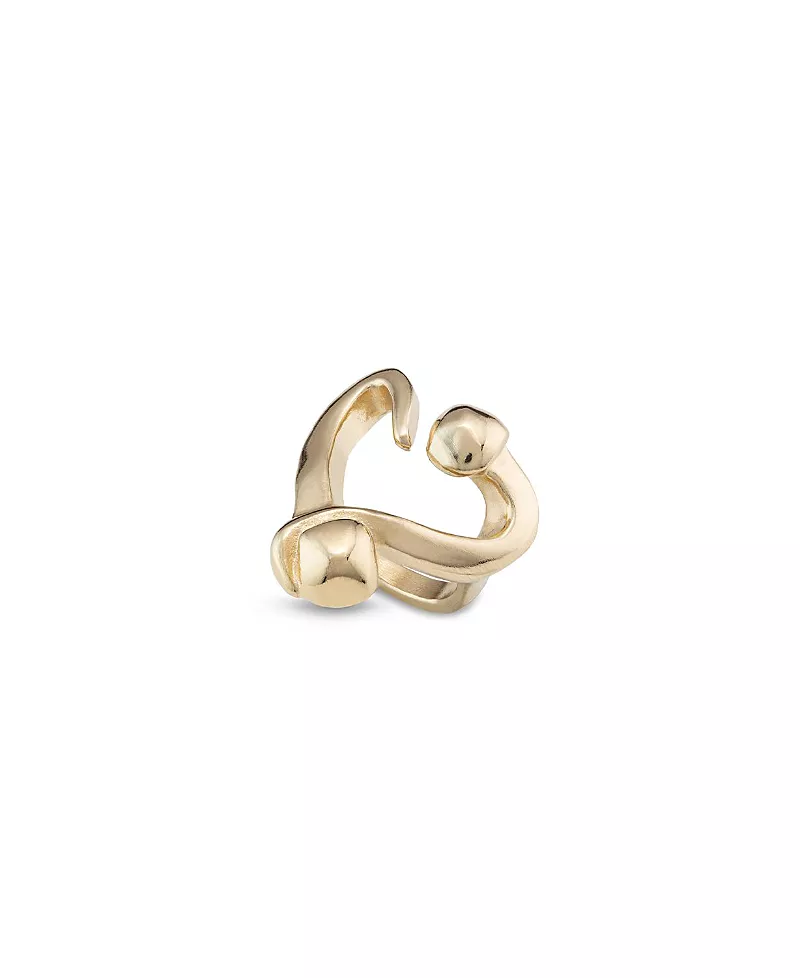 UNOde50 Gold-Plated Open Ring with a Nailed Heart Design