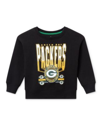 Unisex NFL Green Bay Packers Drop Shoulder Crew Fleece - Little Kid, Big Kid