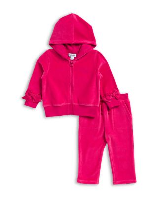 Girls' Velvety Velour Zip Up Hoodie & Pants Set - Baby