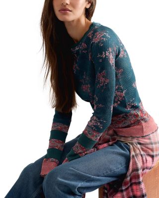Easy Does It Cotton Stretch Printed Top