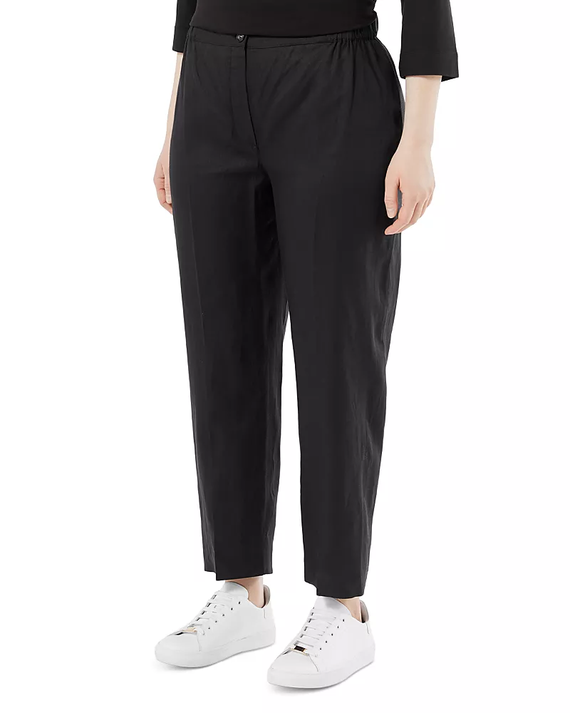 Marina Rinaldi Linen Cigarette Pants