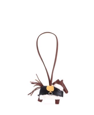 PM Robeo Rodeo Plush Bag Charm Leather and Wool