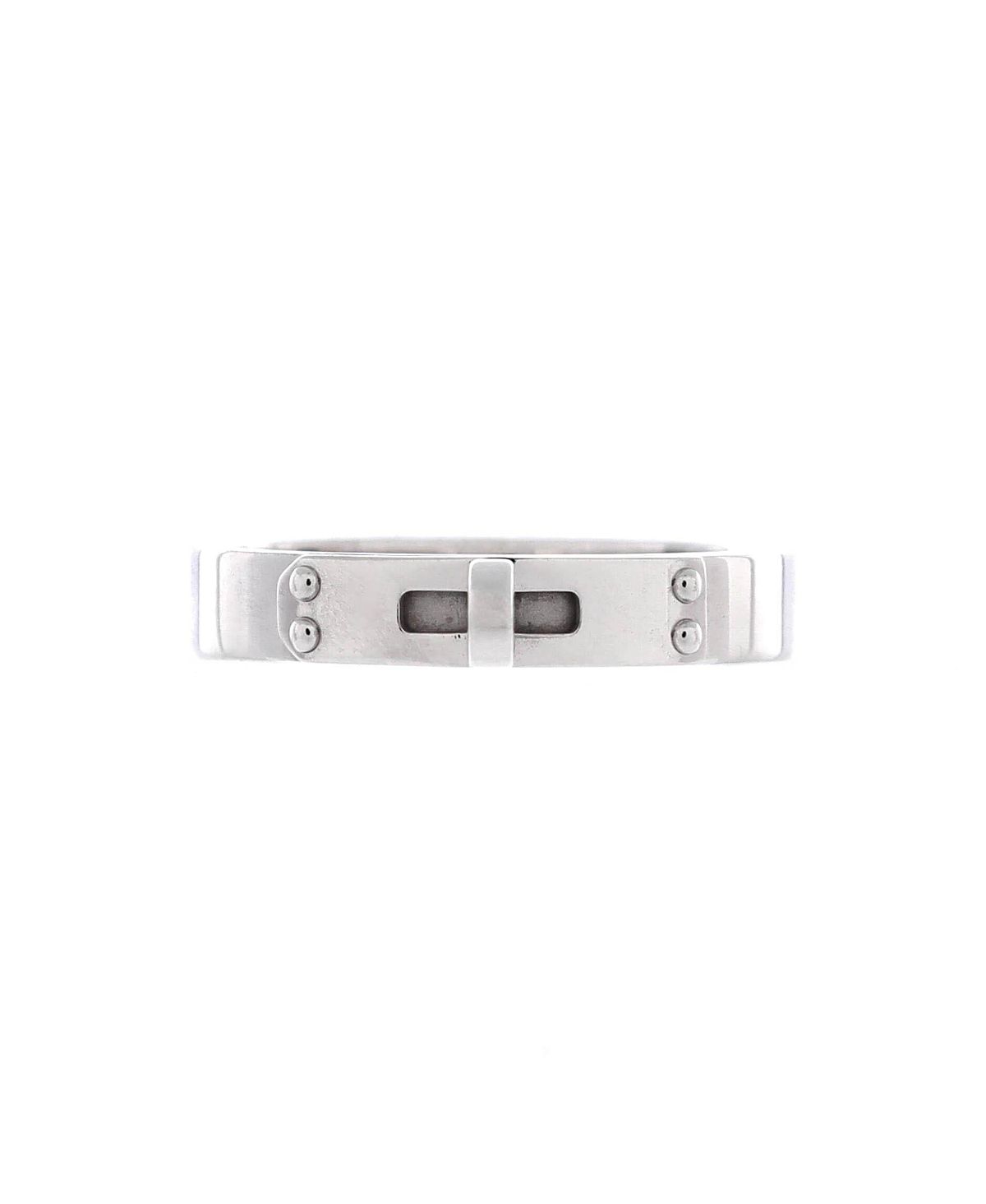Pre-Owned HERMES Tpm Kelly Ring 18K White Gold