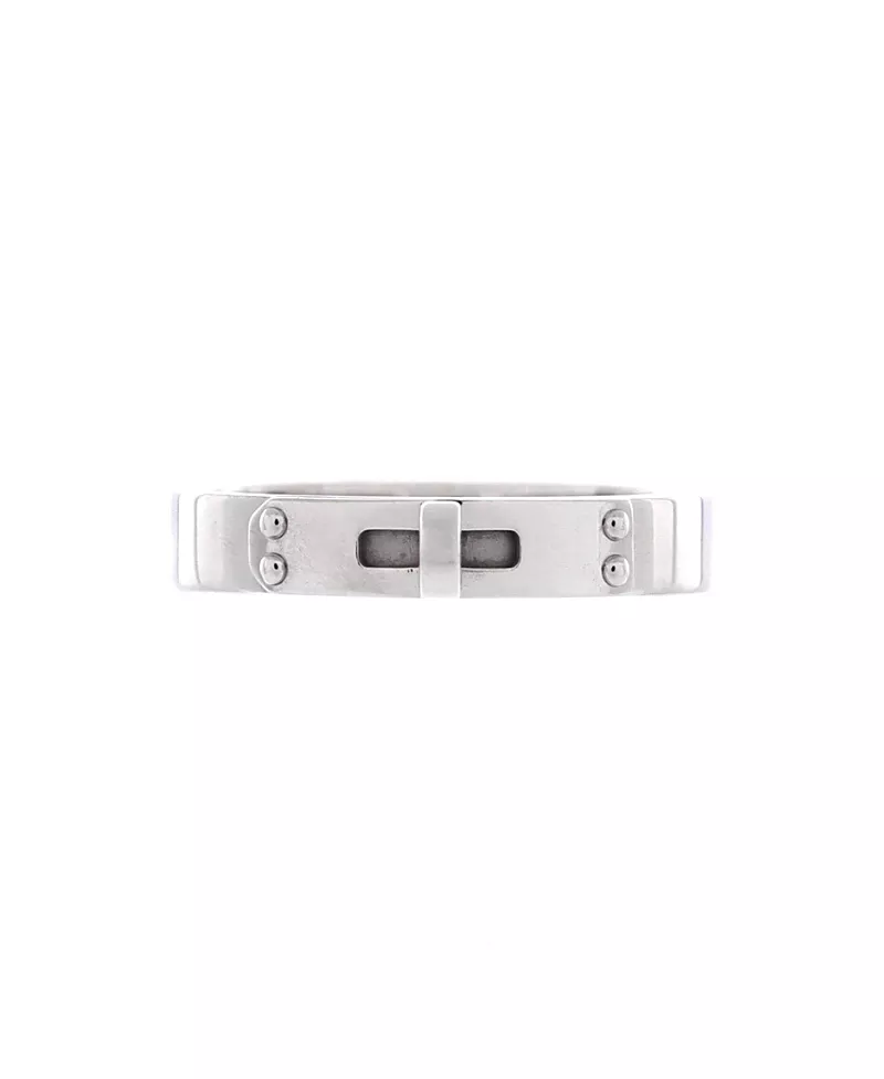 Pre-Owned HERMES Tpm Kelly Ring 18K White Gold