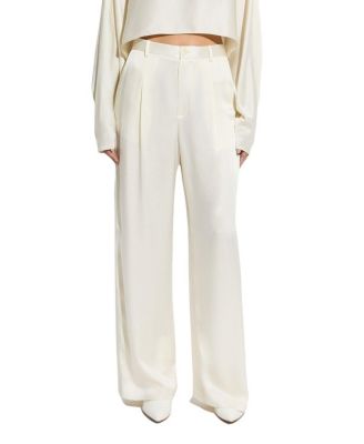 Lapointe Satin Relaxed Pleated Pant