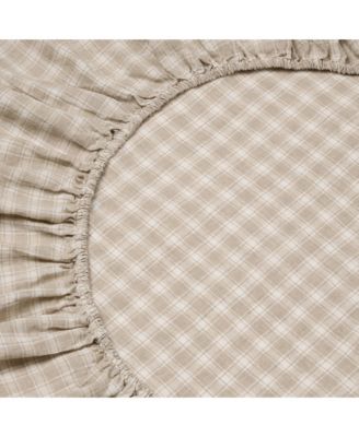 Heritage Gingham Linen Fitted Sheet, Full