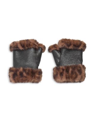 Faux Fur Fingerless Gloves
