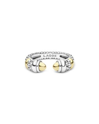 Sterling Silver & 18K Yellow Gold Signature Caviar Mini Versa Stack Ring