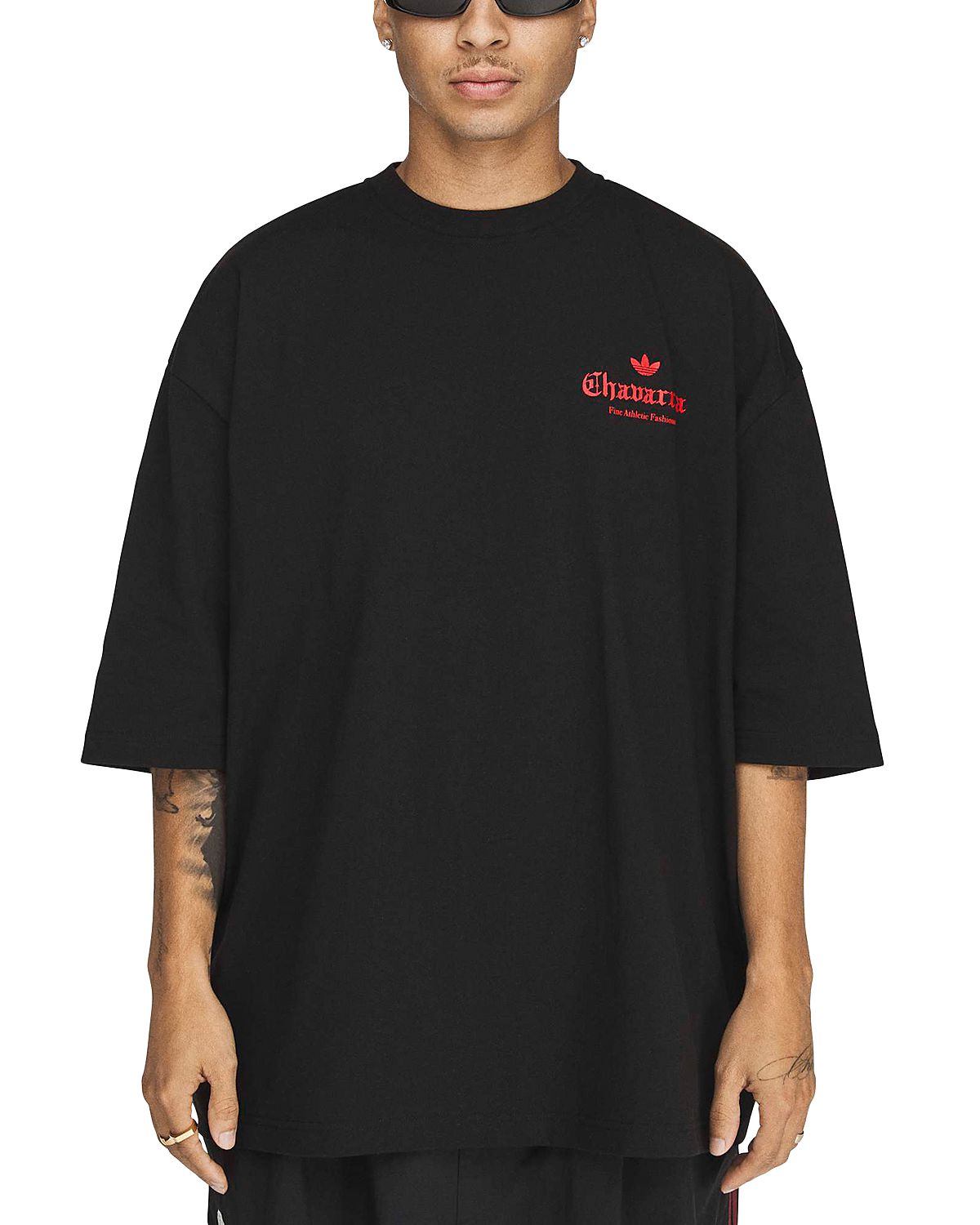 Adidas x Willy Chavarria Dark Rose Cotton Graphic Tee