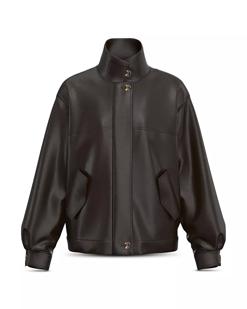 Emme Oversized Coated Bomber Jacket