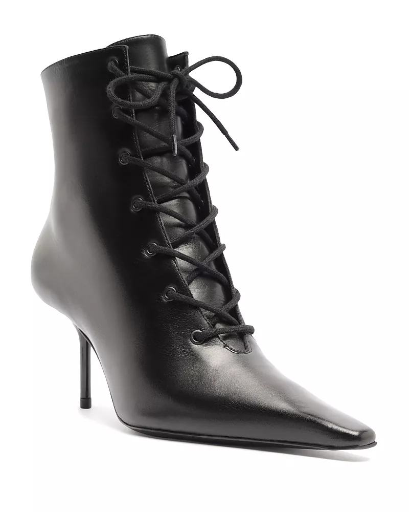 Schutz Women's Roxanne Leather Lace Up Dress Boots