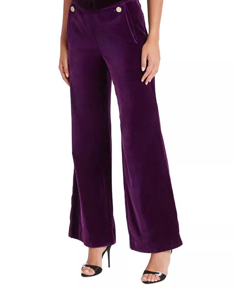 Temperley London Women's Clove Velvet Waisted Trousers