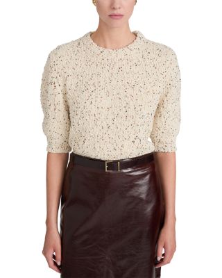 The Confetti Crewneck Puff Sleeve Sweater
