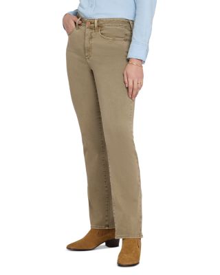 Petite Marilyn High Rise Straight Jeans in Retro Travertine