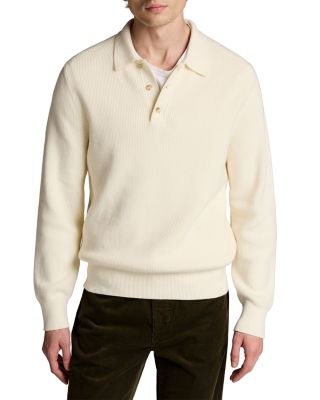 Vince Heirloom Shaker Cotton & Cashmere Polo Sweater