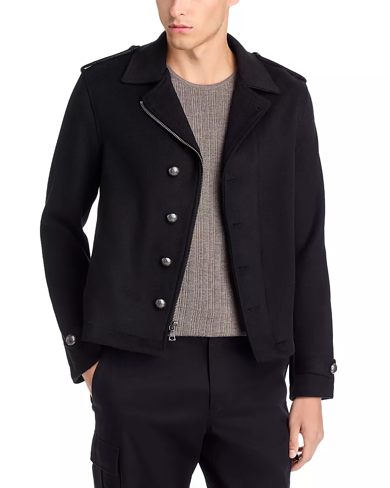 John Varvatos Graham Zip Short Peacoat