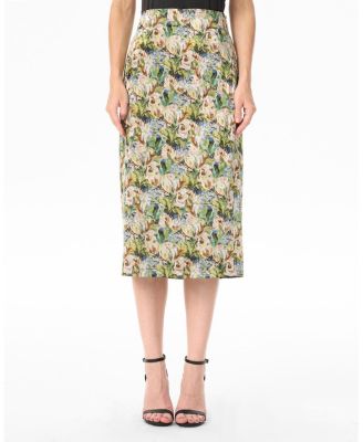 Velvet Floral Janelle Pencil Skirt