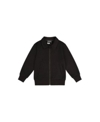 Boys' Front Zip Stretch Twill Ribbed Cuff Jacket - Little Kid