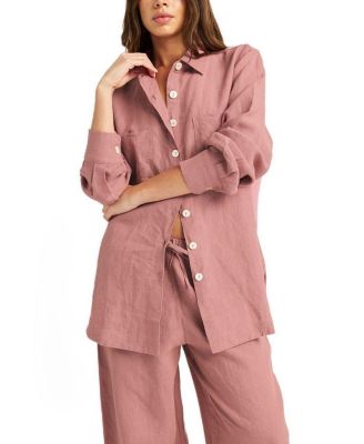  Nadia Linen Button Down Shirt