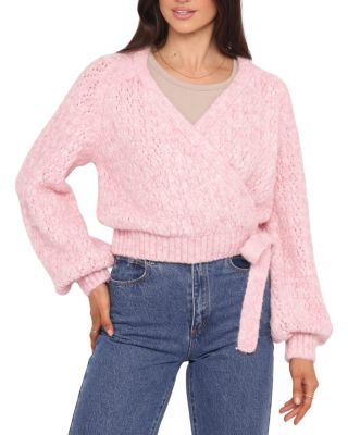  Etta Ballet Wrap Knit Sweater