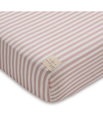  Block Stripe Crib Fitted Sheet, Bassinet
