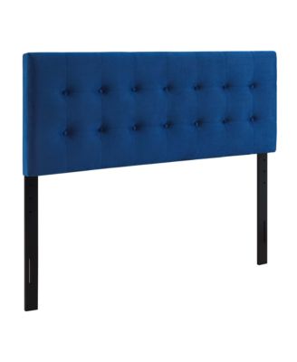  Emily Biscuit Tufted Performance Velvet Headboard, Queen