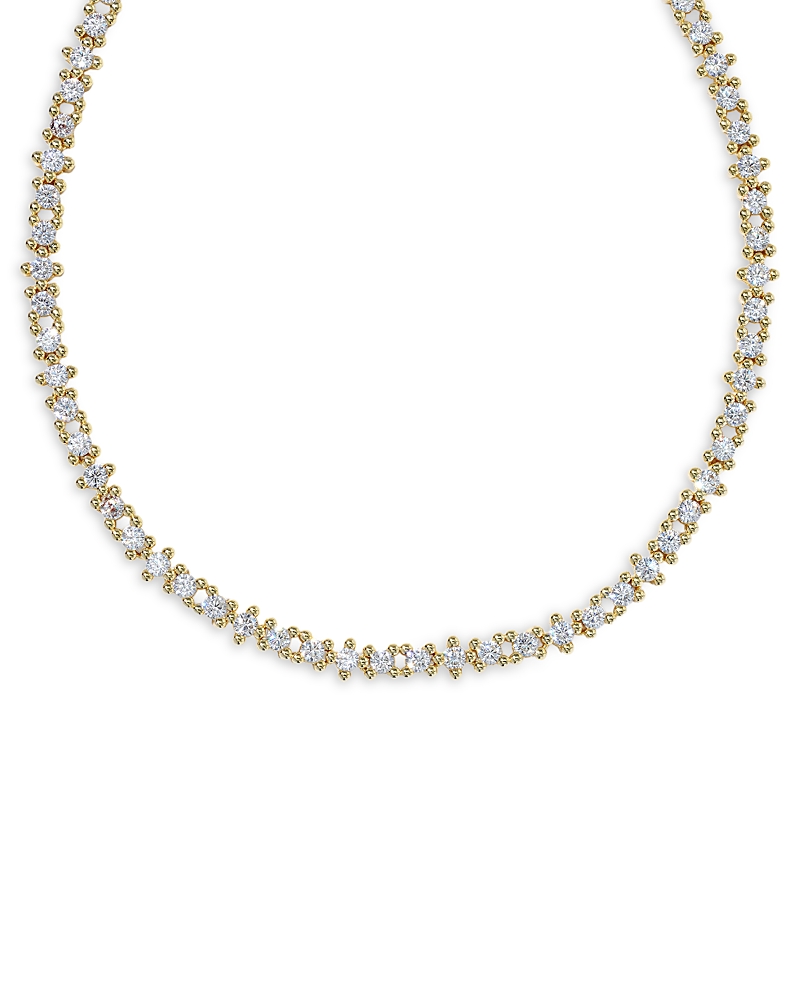 Kendra Scott Fate Cubic Zirconia Tennis Necklace, 20 In Green