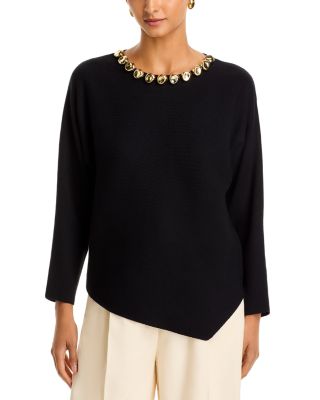 Shine Embellished Crewneck Sweater