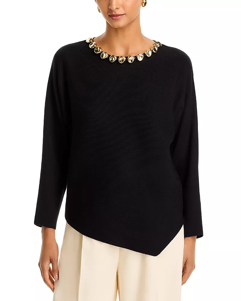Sioni Shine Embellished Crewneck Sweater