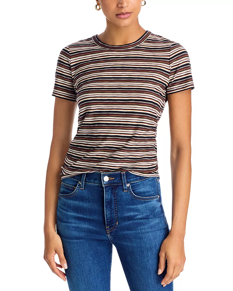 Veronica Beard Remus Striped Cotton Tee