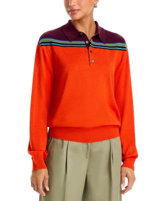 Merino Wool & Silk Polo Sweater
