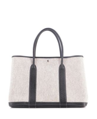 36 Garden Party Tote Toile and Leather