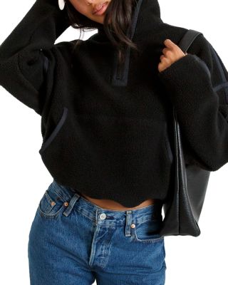 Funnel Neck Fleece Sweatshirt