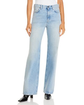 Haikure Korea High Rise Flare Leg Jeans in Spectre Blue