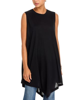Dominique Sleeveless Asymmetric Hem Top