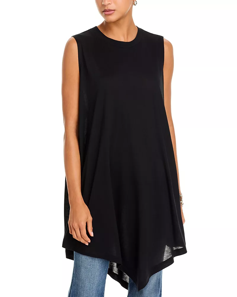 Haikure Dominique Sleeveless Asymmetric Hem Top