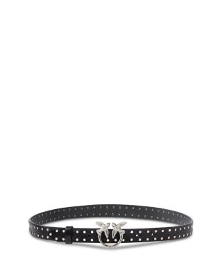 Pinko Women's Low Love Studded Leather Belt