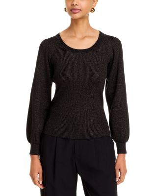 Metallic Rib Knit Top