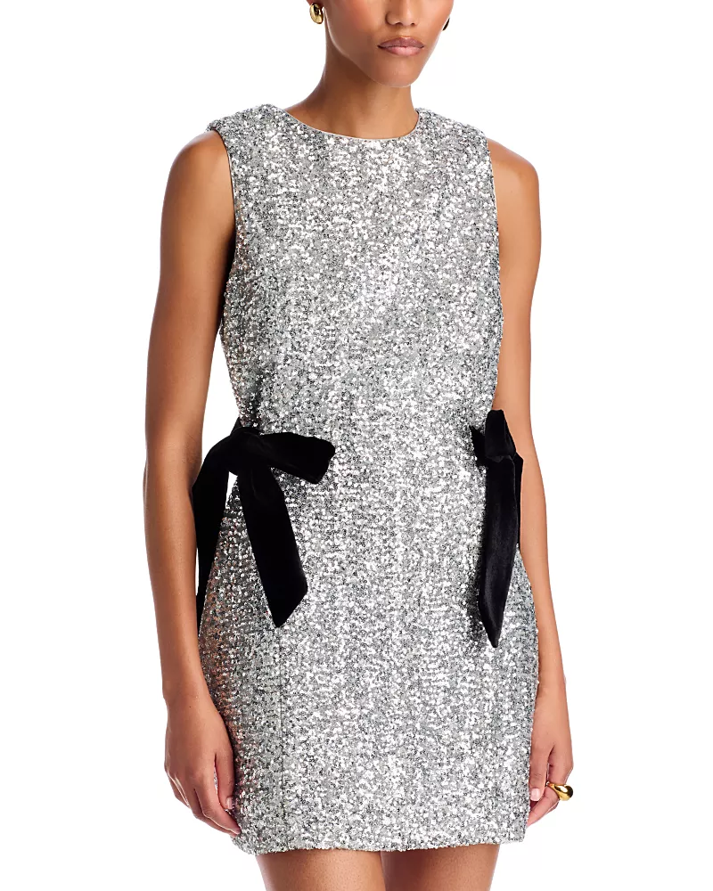 Milly Bella Sequin Bow Mini Dress