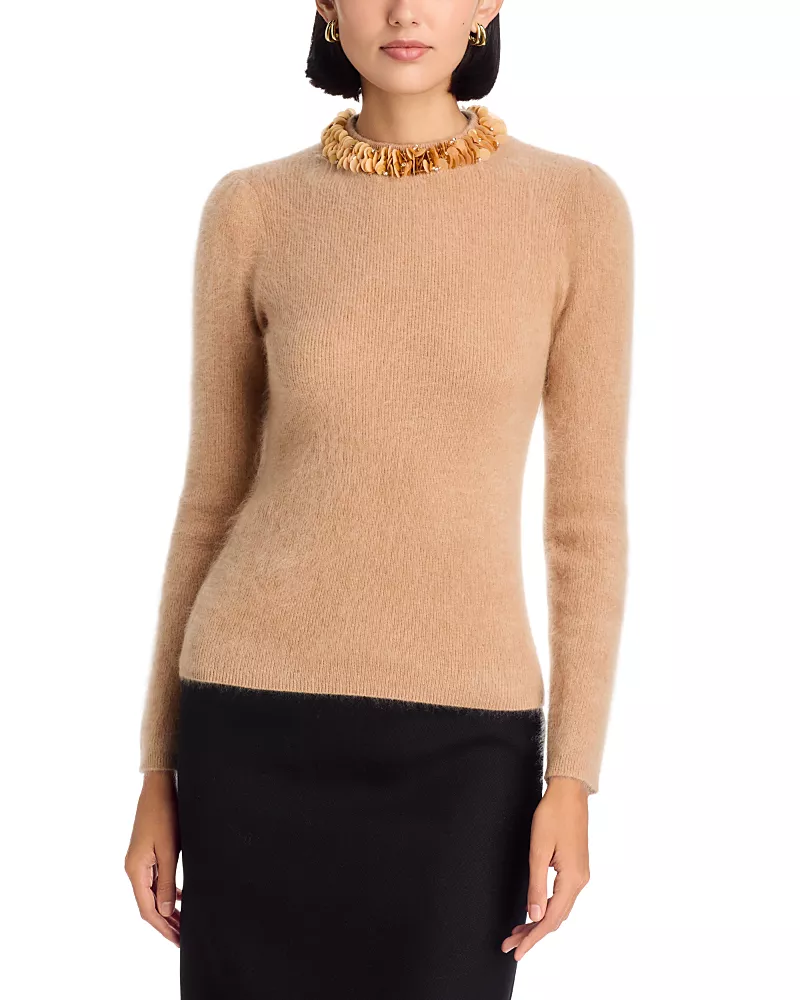 Elie Tahari The Ling Jeweled Cashmere Sweater
