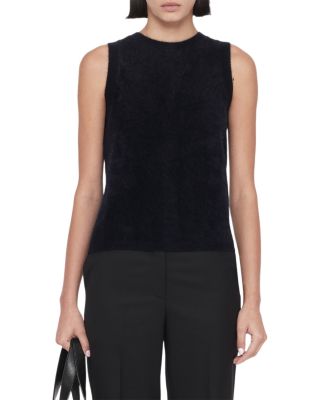 Ada Brushed Cashmere Back Button Tank